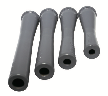 4 PanBlast Lange Venturi straalpijpen naast elkaar